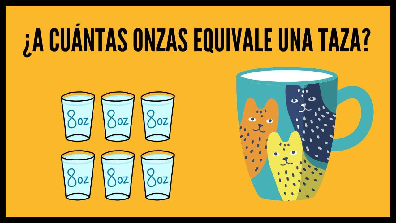 ¿a cuántas onzas equivale una taza